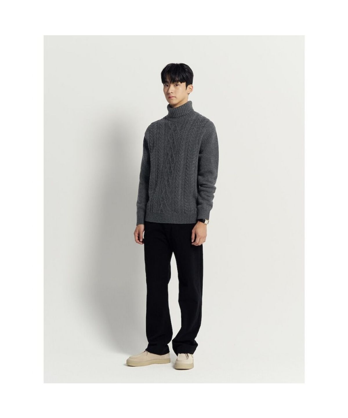 빈폴 멘(BEANPOLE MEN) 아란 터틀넥 니트  애쉬