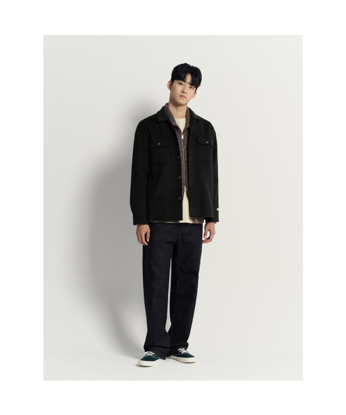 빈폴 멘(BEANPOLE MEN) 트위드 멜란지 카디건  브라운