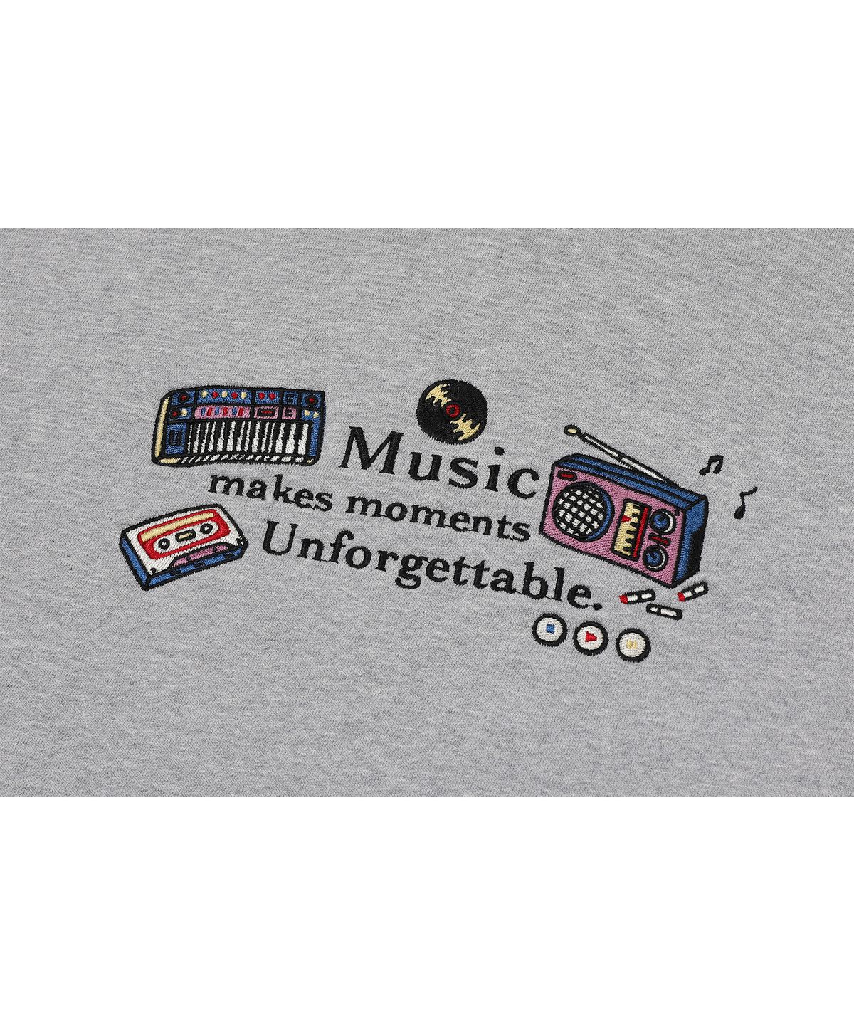 꼼파뇨(CPGN STUDIO) 뮤직 모먼츠 자수 후드티 그레이