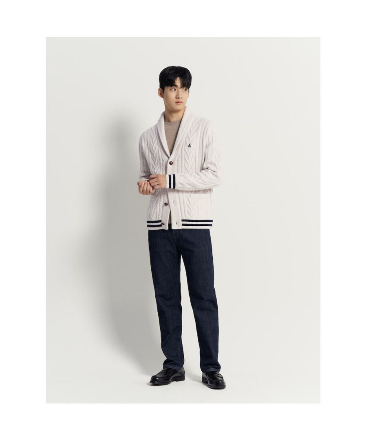 빈폴 멘(BEANPOLE MEN) 아란 숄넥 카디건  아이보리