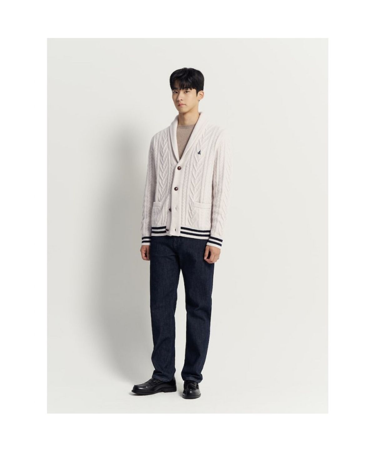 빈폴 멘(BEANPOLE MEN) 아란 숄넥 카디건  아이보리