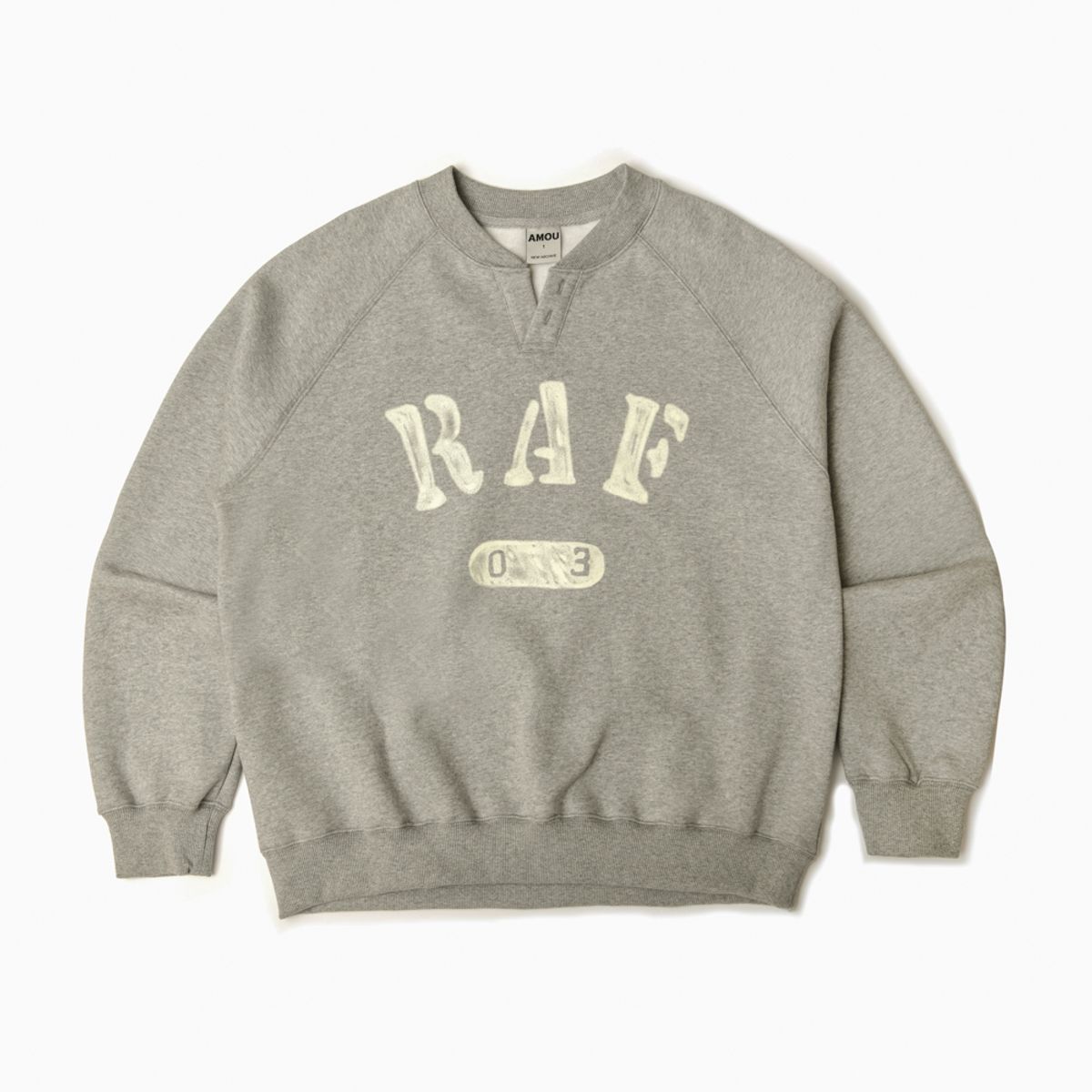 아모우(AMOU) R.A.F Henley Neck GREY