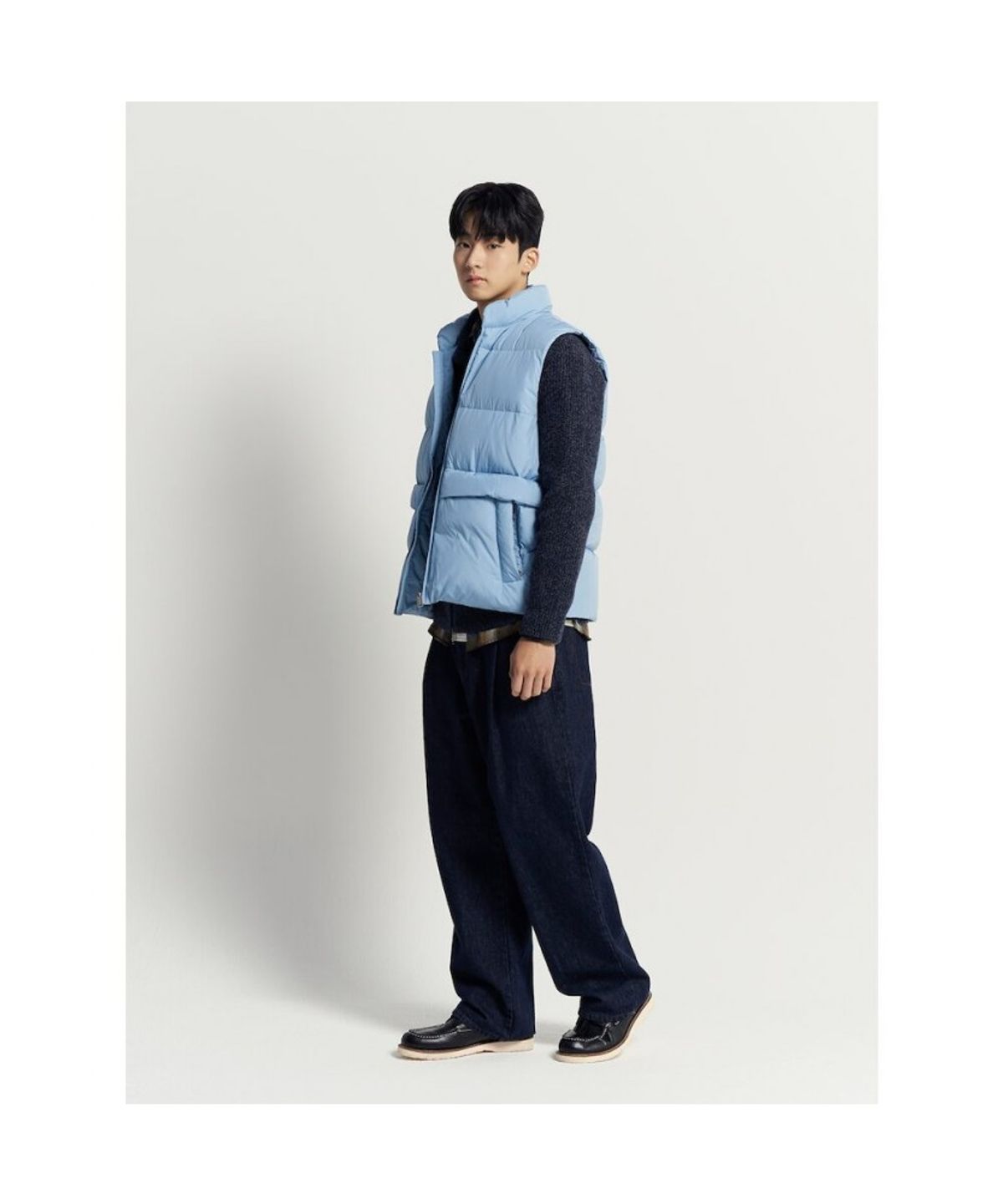 빈폴 멘(BEANPOLE MEN) 다운 베스트  스카이 블루