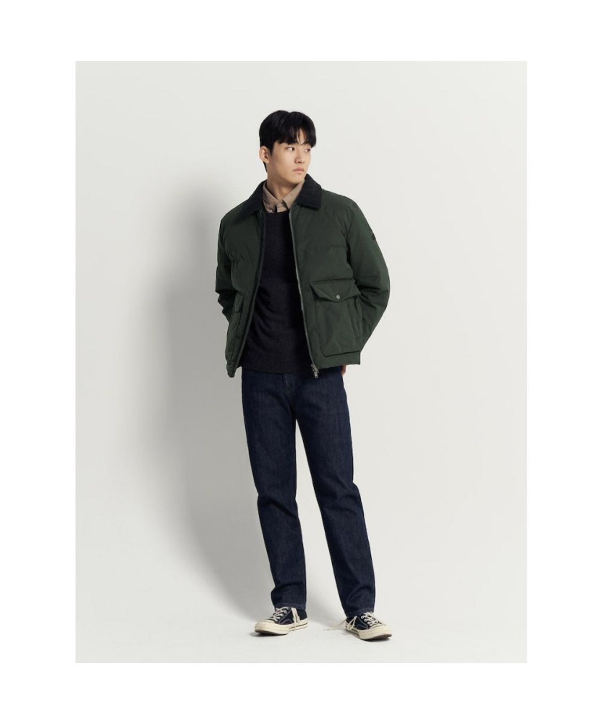 빈폴 멘(BEANPOLE MEN) 헌팅 다운 재킷  그린