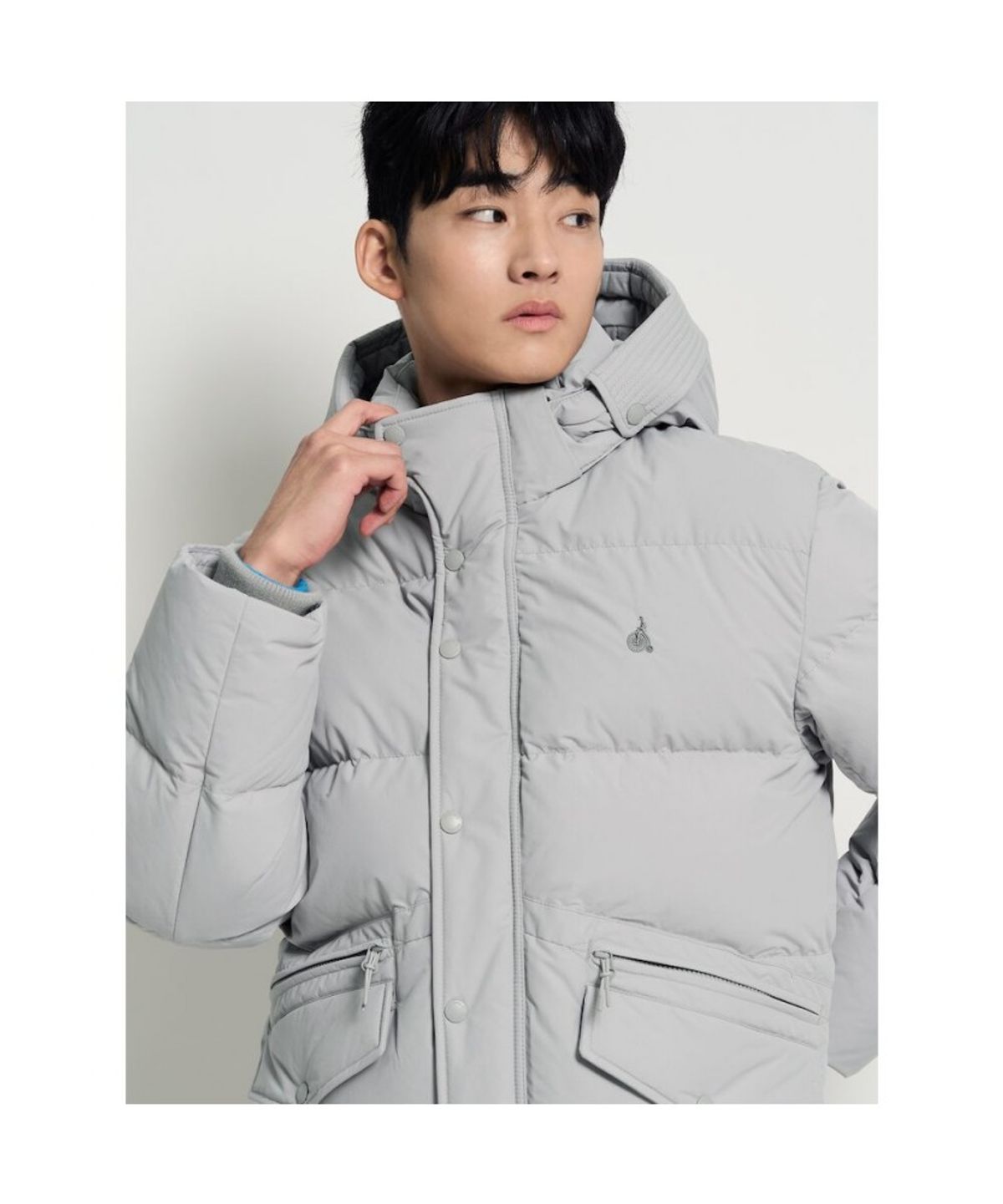 빈폴 멘(BEANPOLE MEN) 캐주얼 푸퍼 다운 재킷  라이트 그레이