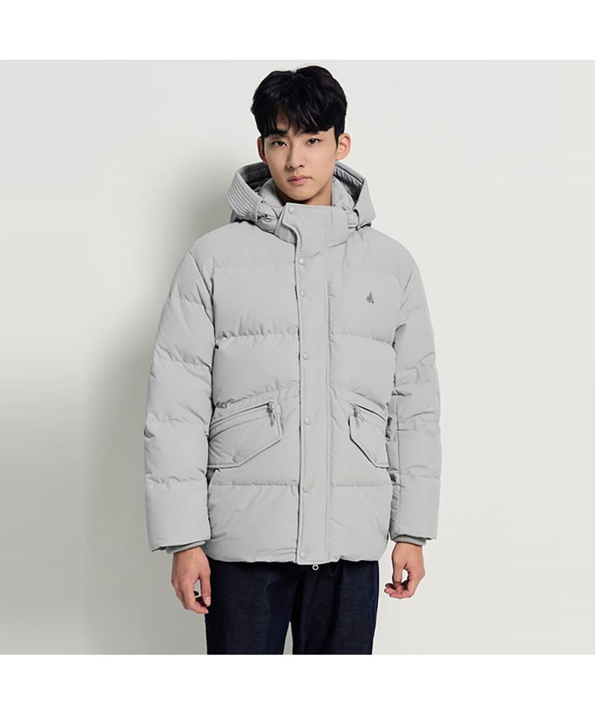 빈폴 멘(BEANPOLE MEN) 캐주얼 푸퍼 다운 재킷  라이트 그레이