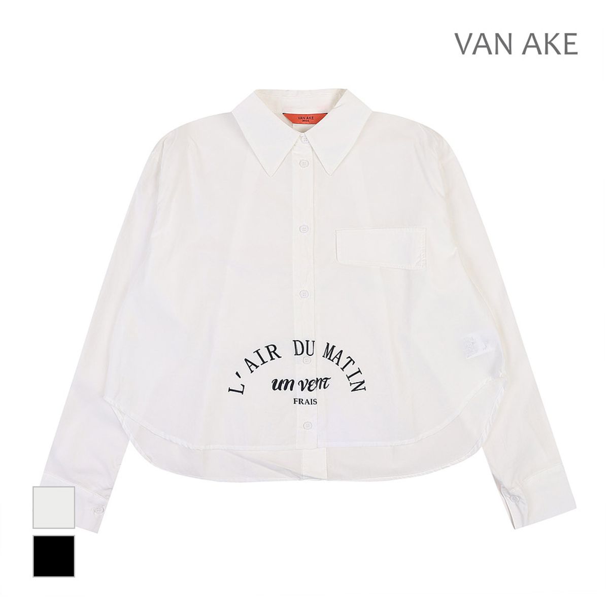 반에이크(VANAKE) 심플 레터링 셔츠_VB38BLUD01Z