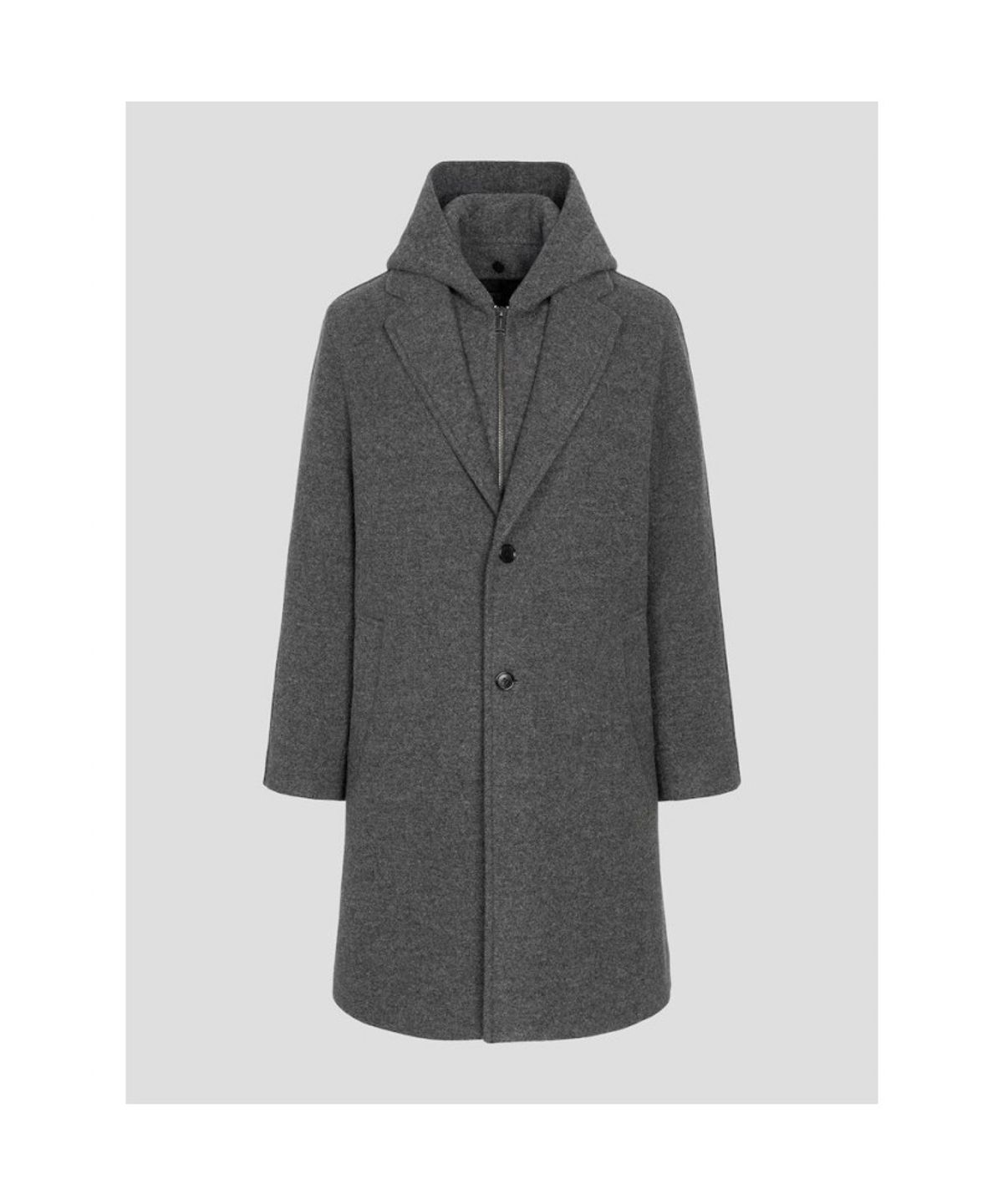 빈폴 멘(BEANPOLE MEN) 울 후드 코트  애쉬