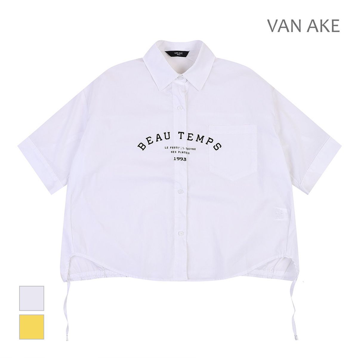 반에이크(VANAKE) 캐주얼 프린트 반팔 셔츠_VB38BLUD04Z