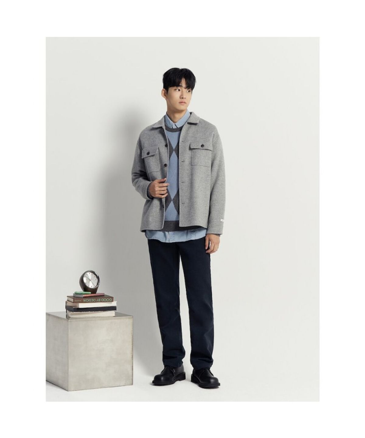 빈폴 멘(BEANPOLE MEN) 핸드메이드 아우터형 셔츠  그레이