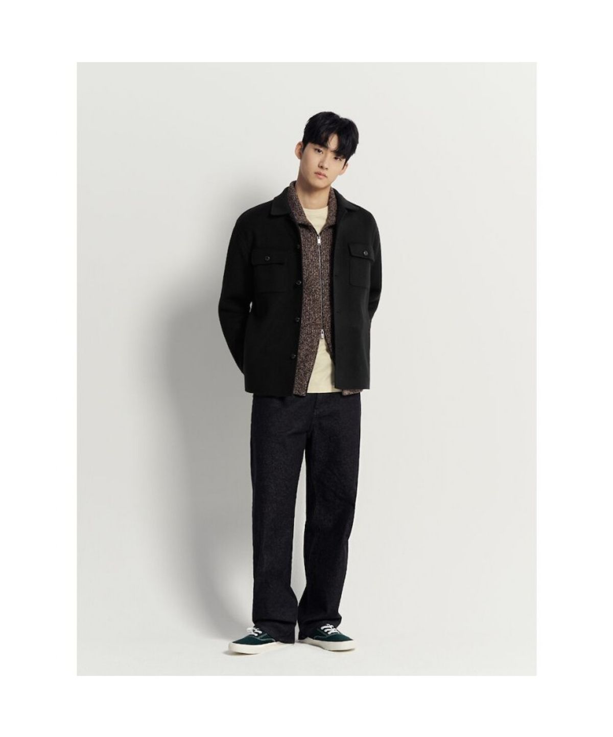빈폴 멘(BEANPOLE MEN) 핸드메이드 아우터형 셔츠  블랙