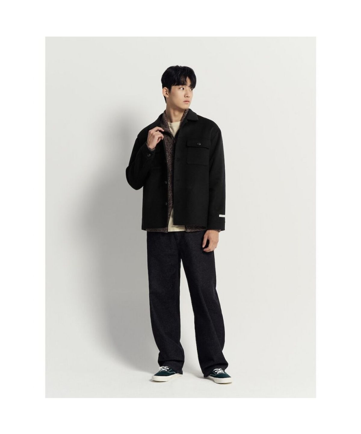 빈폴 멘(BEANPOLE MEN) 핸드메이드 아우터형 셔츠  블랙