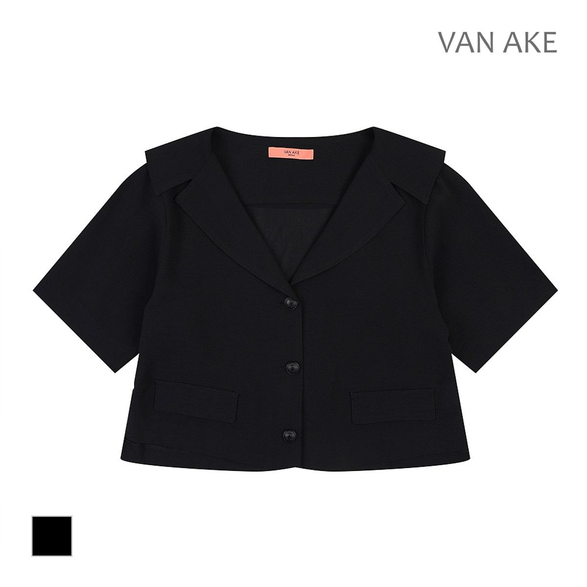 반에이크(VANAKE) 카라넥 반팔 셔츠자켓_VB38JKUD01Z