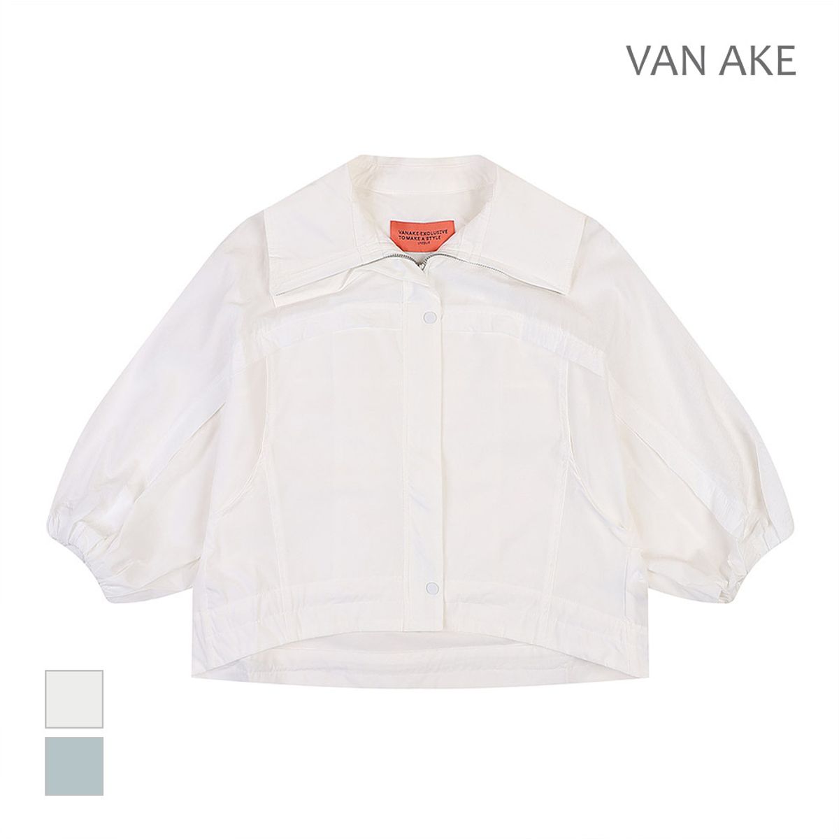 반에이크(VANAKE) 루즈핏 카라넥 집업 점퍼_VB38JPUD01Z