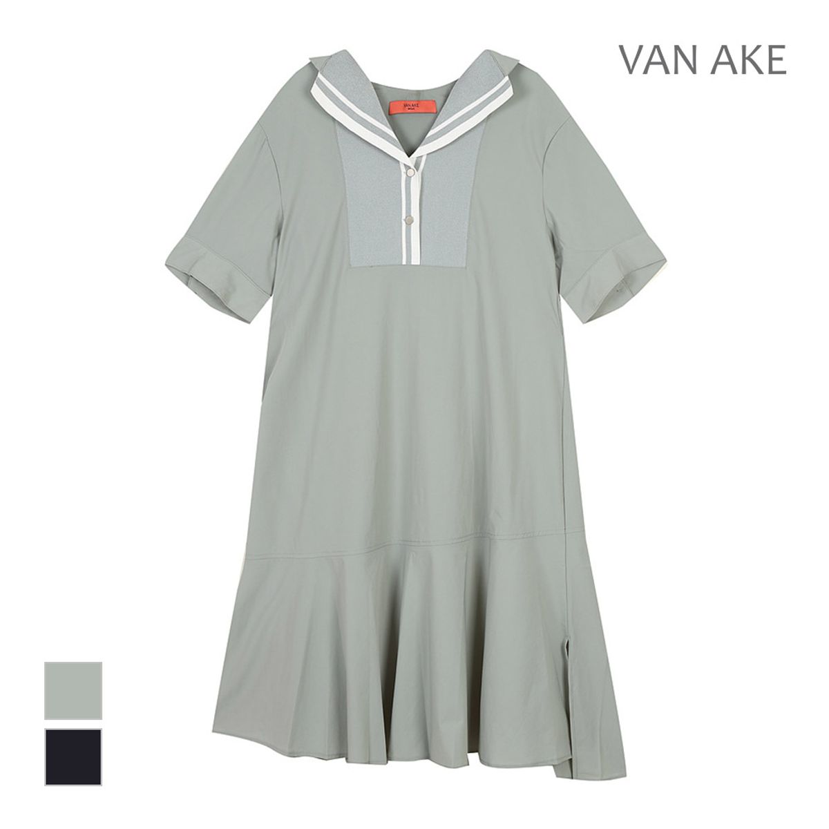 반에이크(VANAKE) 세라카라 반팔 원피스_VB38OPUD05A