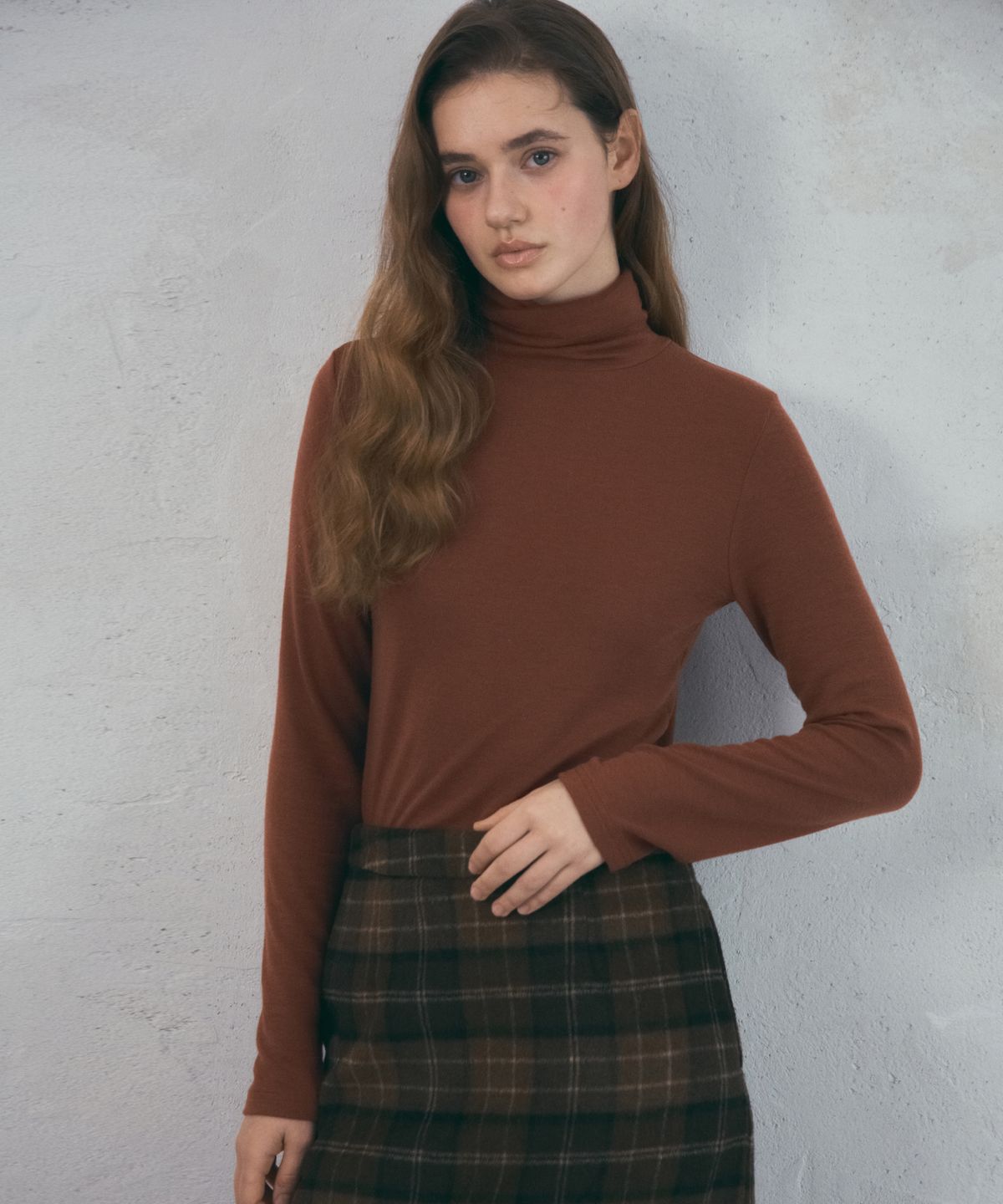 아우어노스텔지아(OURNOSTALGIA) Wool Basic Turtleneck long sleeve T-shirt_5color(O25-TP22)