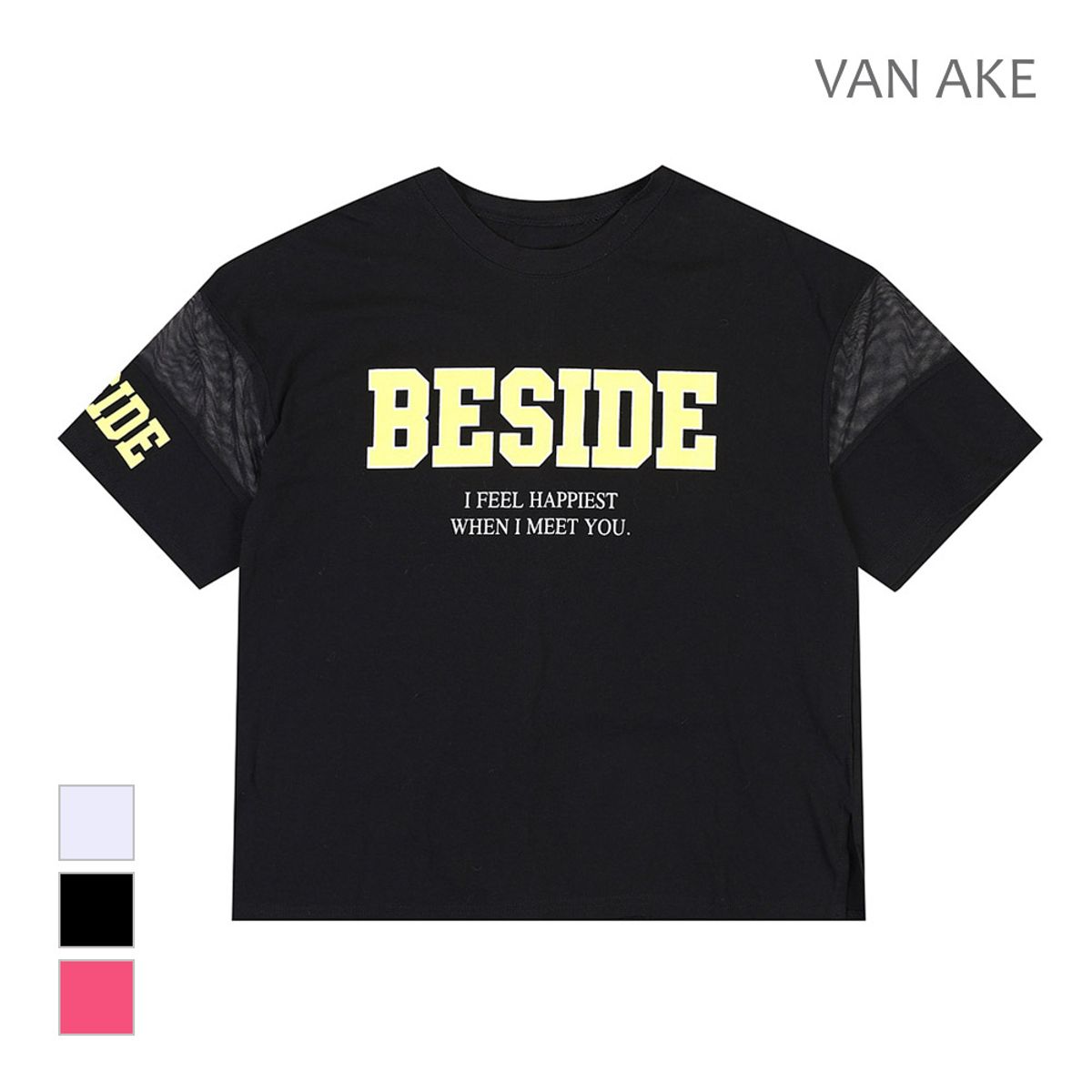 반에이크(VANAKE) 빅레터링 반팔 티셔츠_VB38TSQ306Z