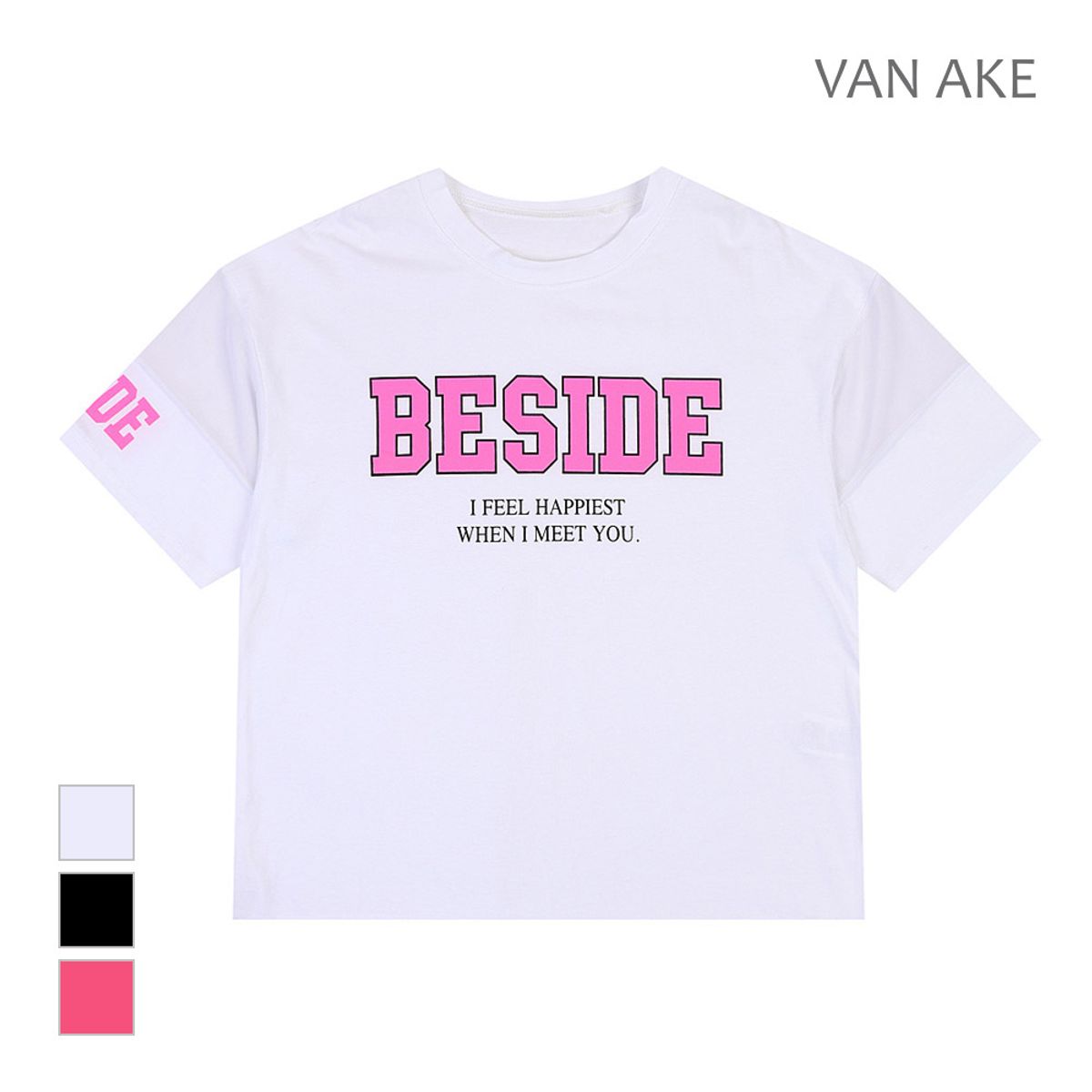 반에이크(VANAKE) 빅레터링 반팔 티셔츠_VB38TSQ306Z