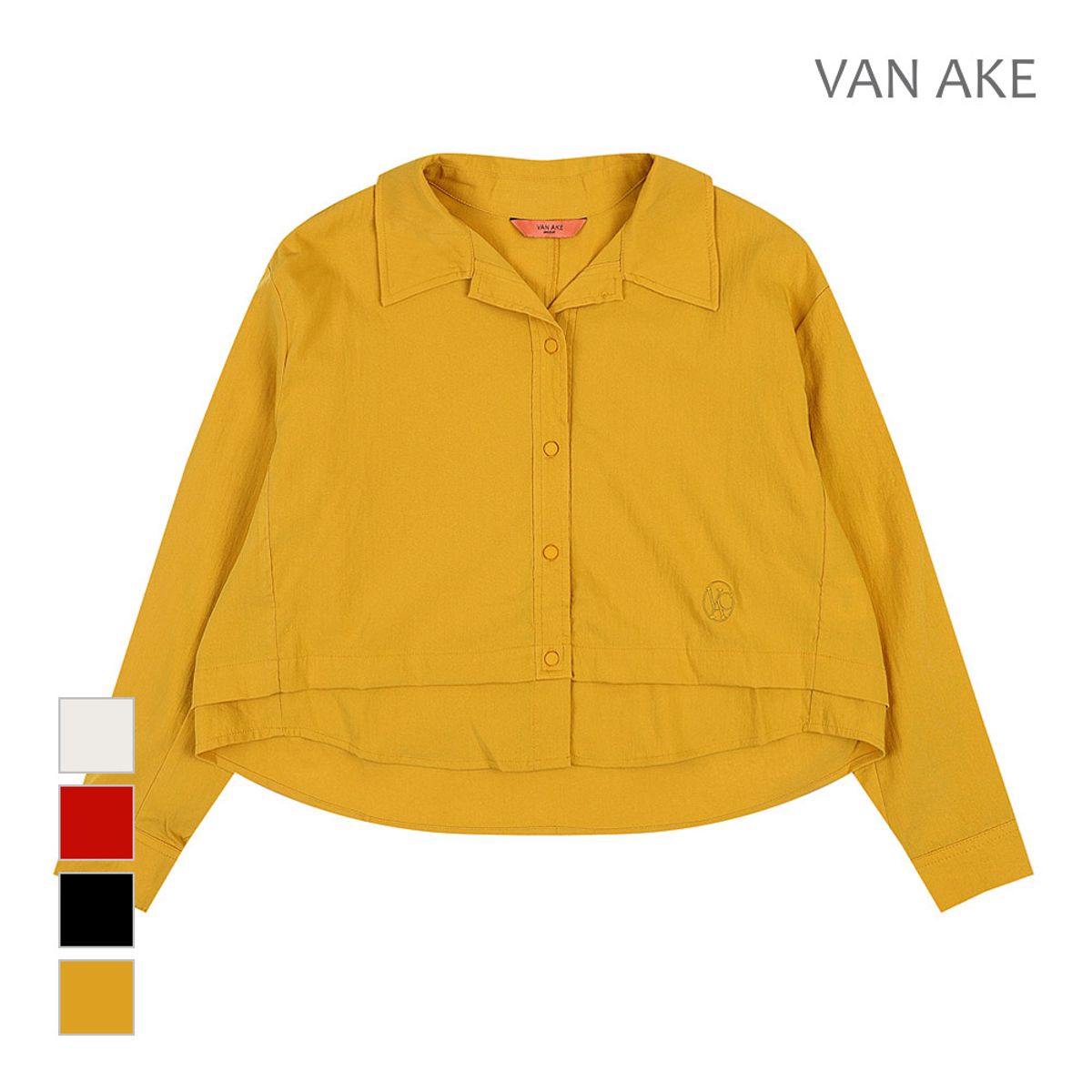 반에이크(VANAKE) 오픈카라 디자인 셔츠_VB39BLUD02Z