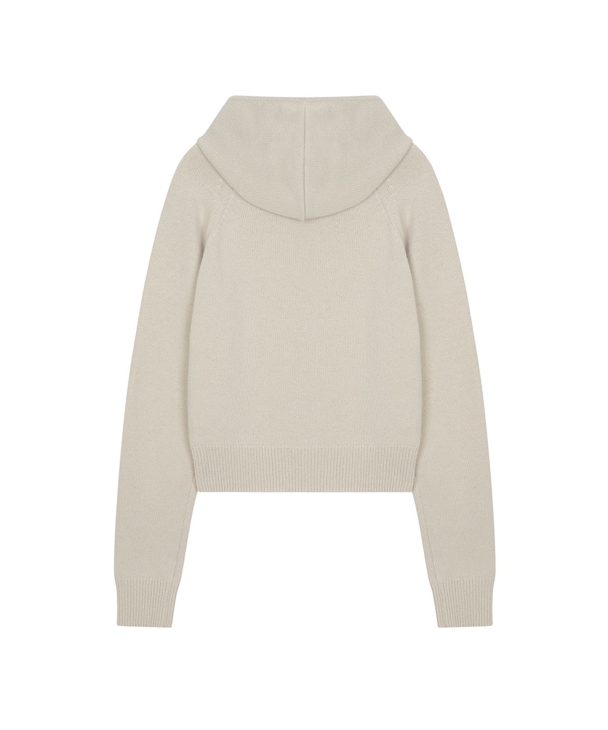사일프레이(41PRAY) High-Neck Knit  Hoodie Zip Up / Light Grey