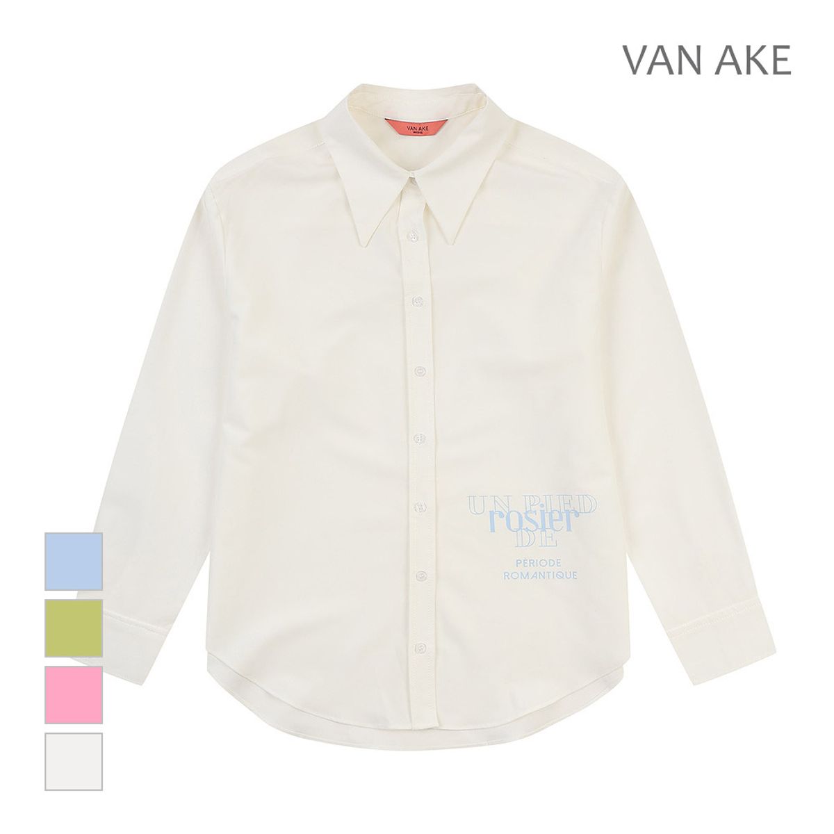 반에이크(VANAKE) 루즈핏 레터링 셔츠_VB34BLUD04Z