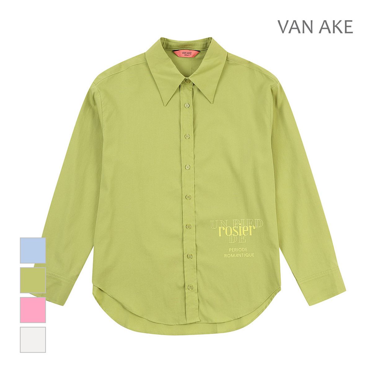 반에이크(VANAKE) 루즈핏 레터링 셔츠_VB34BLUD04Z