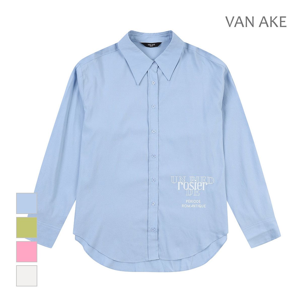 반에이크(VANAKE) 루즈핏 레터링 셔츠_VB34BLUD04Z