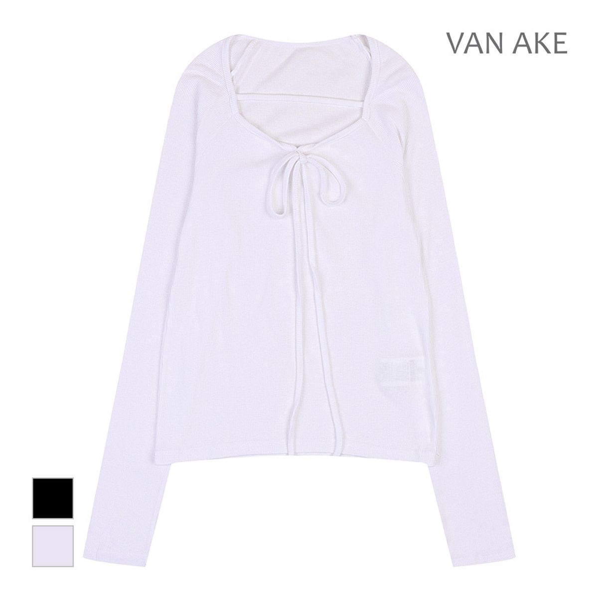 반에이크(VANAKE) 스퀘어넥 티셔츠_VB3XTSUP03Z