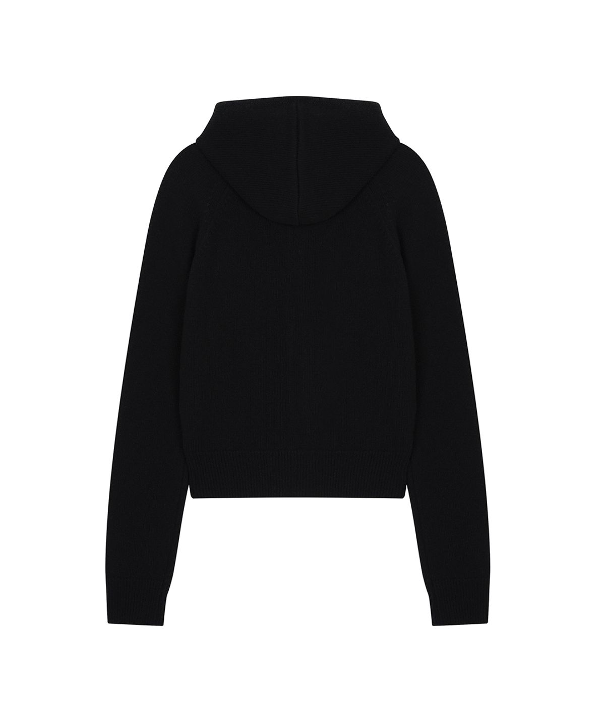 사일프레이(41PRAY) High-Neck Knit  Hoodie Zip Up / Black