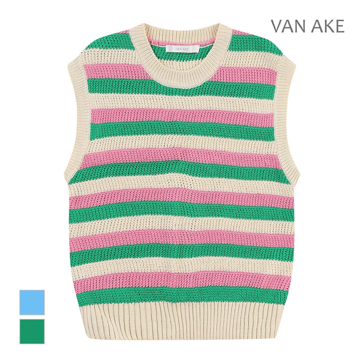 반에이크(VANAKE) 컬러짜임배색 니트베스트_VB34KVQ305Z