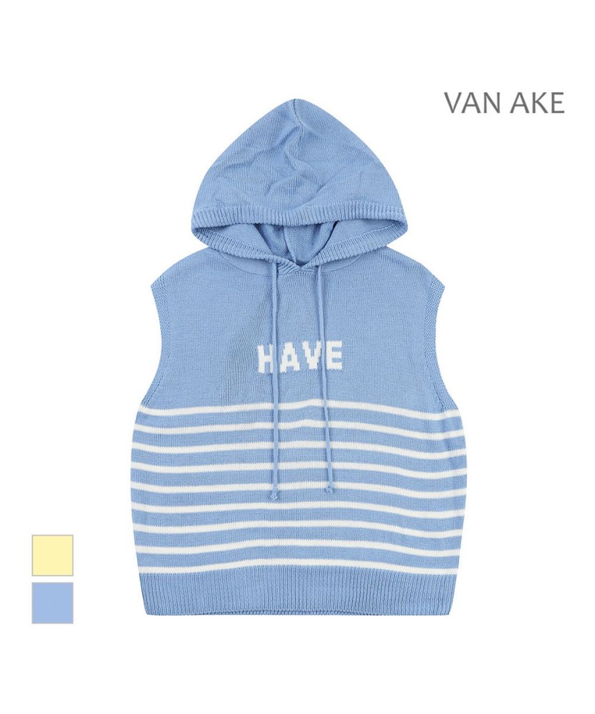 반에이크(VANAKE) 후드넥 ST니트베스트_VB34KVQ402Z