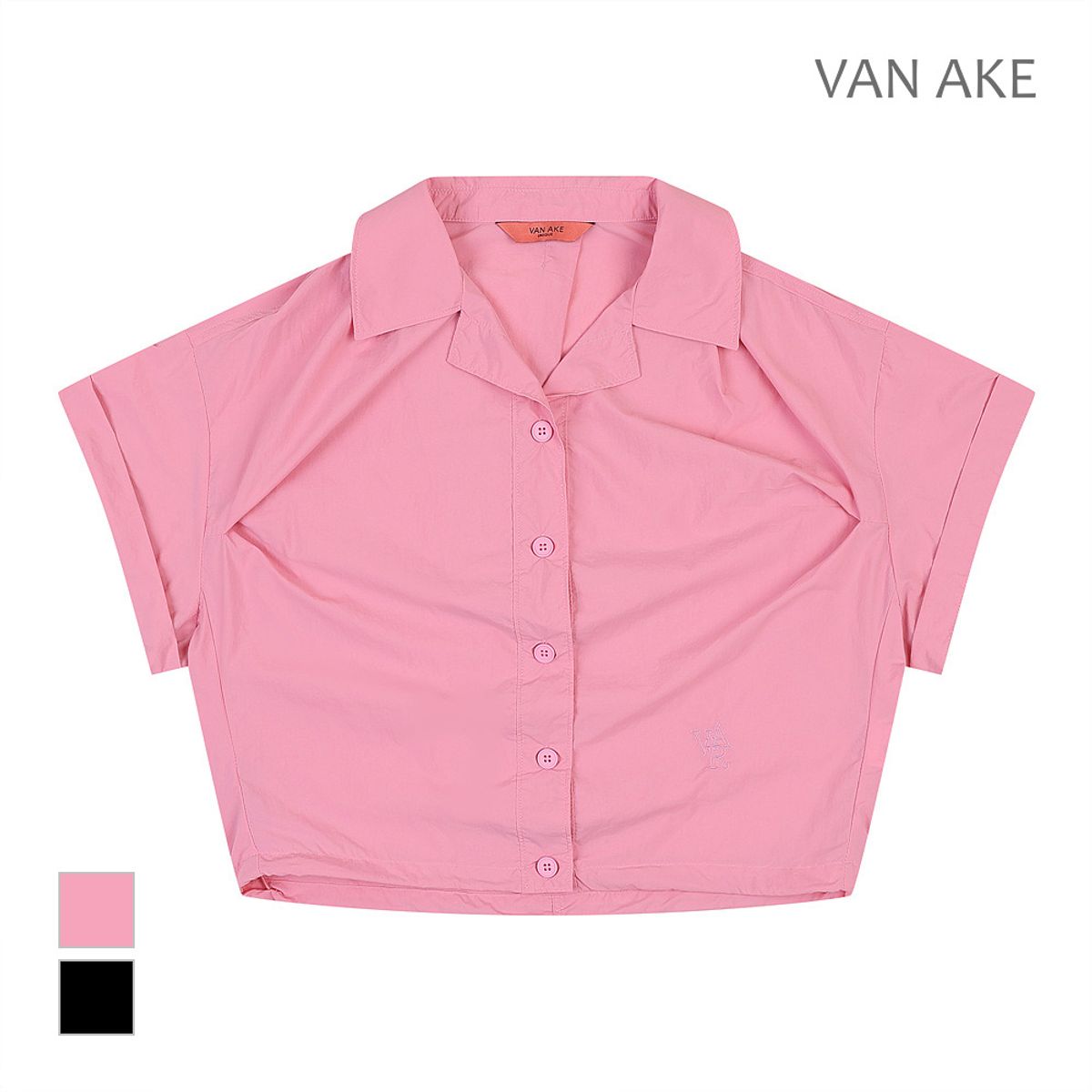 반에이크(VANAKE) 루즈핏 반팔 셔츠 블라우스_VB38BLUD08Z