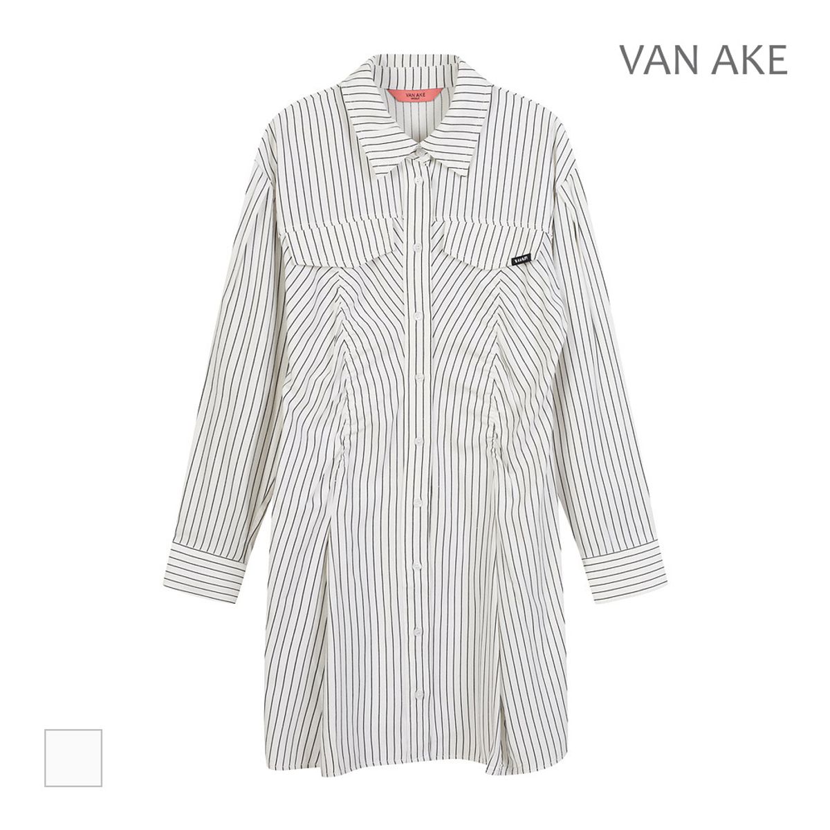 반에이크(VANAKE) 셔링 ST패턴 원피스_VB34OPUD03Z