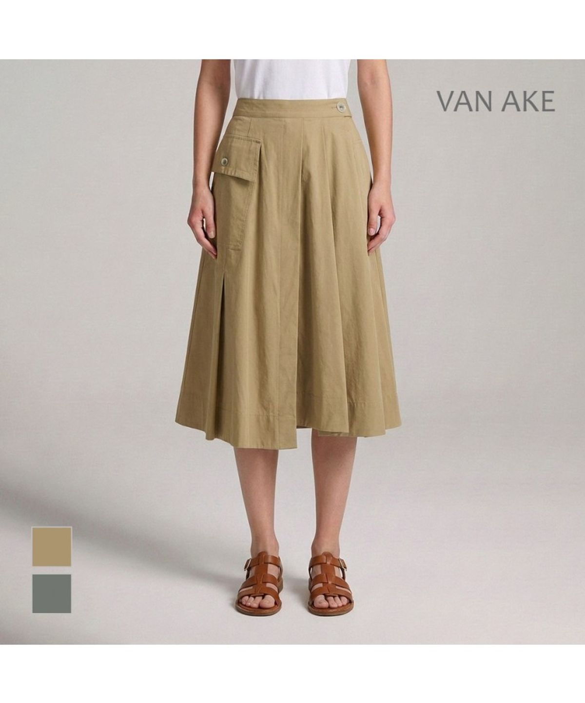 반에이크(VANAKE) 아웃포켓 스커트_VB34SKUD01Z