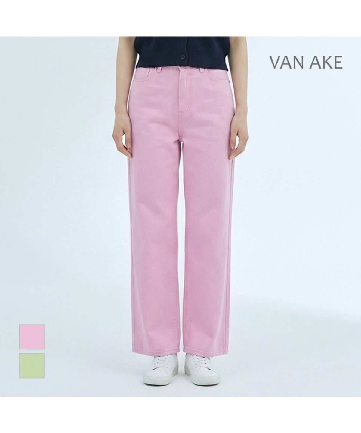 반에이크(VANAKE) 컬러와이드핏 팬츠_VB34SLQ302Z