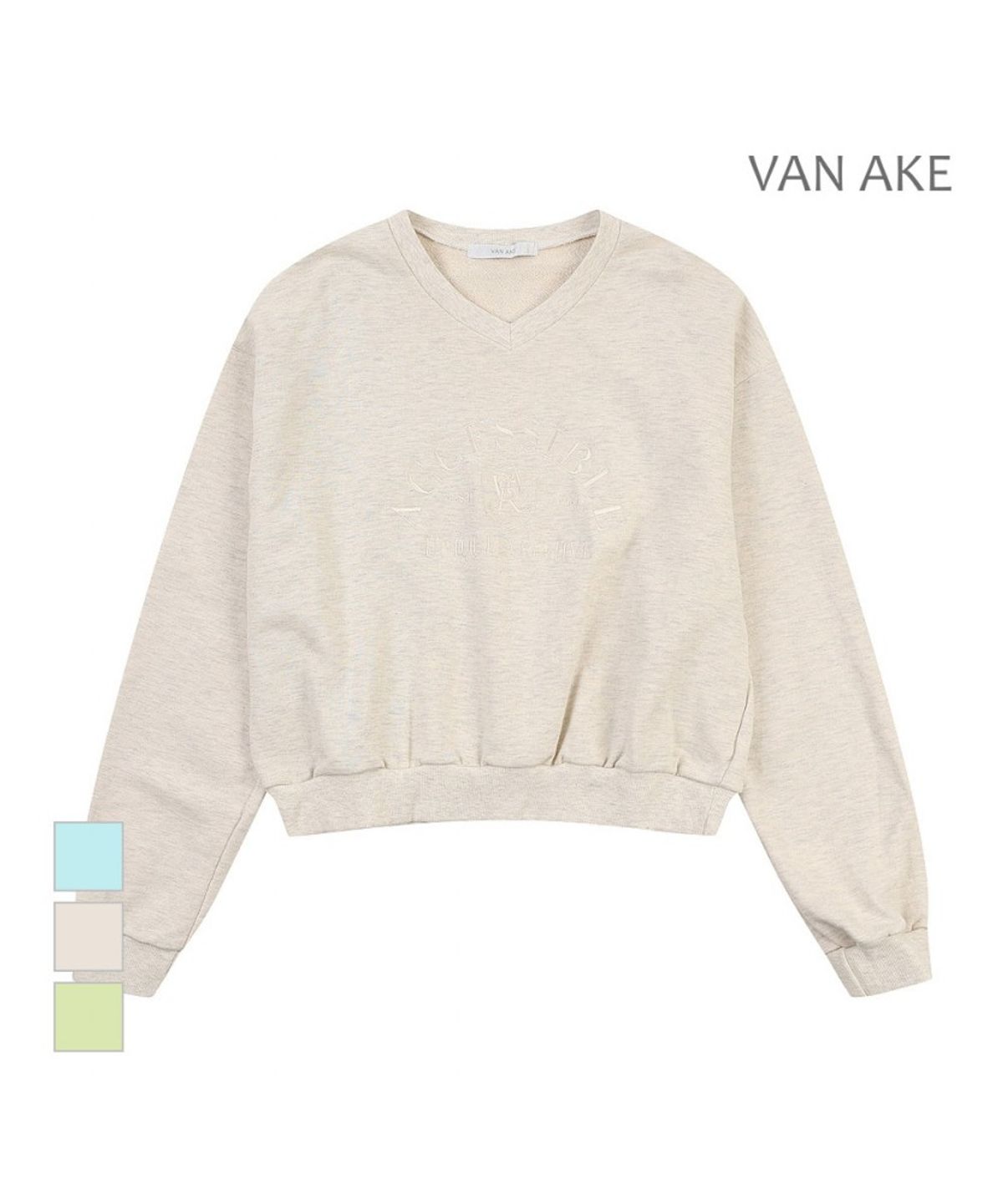 반에이크(VANAKE) 레터링 자수 티셔츠_VB34TSQ305Z