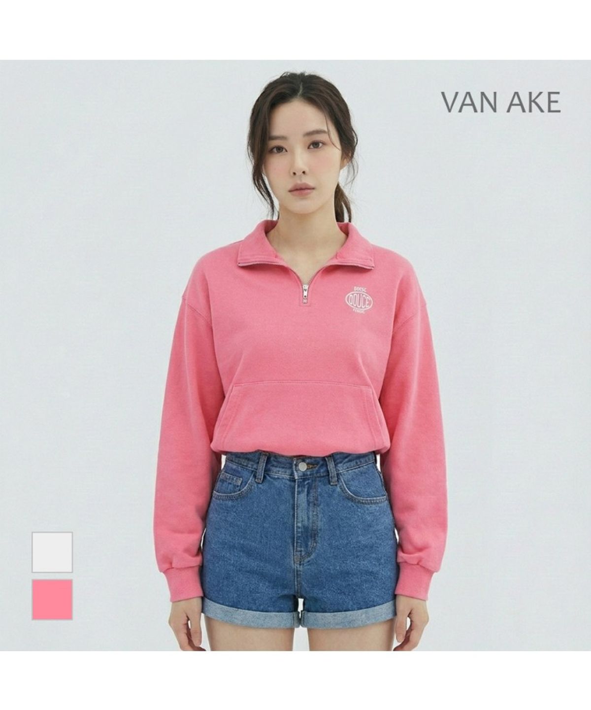 반에이크(VANAKE) 반집업 디자인티셔츠_VB34TSQ319Z