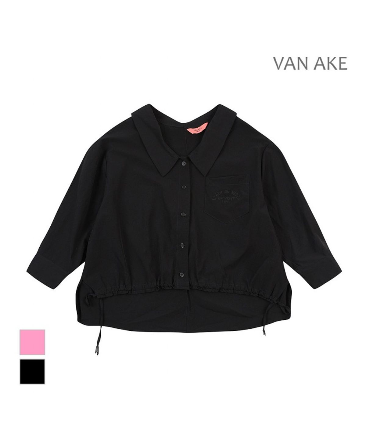 반에이크(VANAKE) 스트링 크롭 블라우스_VB35BLUD02Z