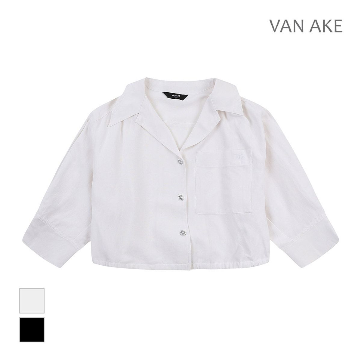 반에이크(VANAKE) 크롭기장 셔츠_VB35BLUD04Z