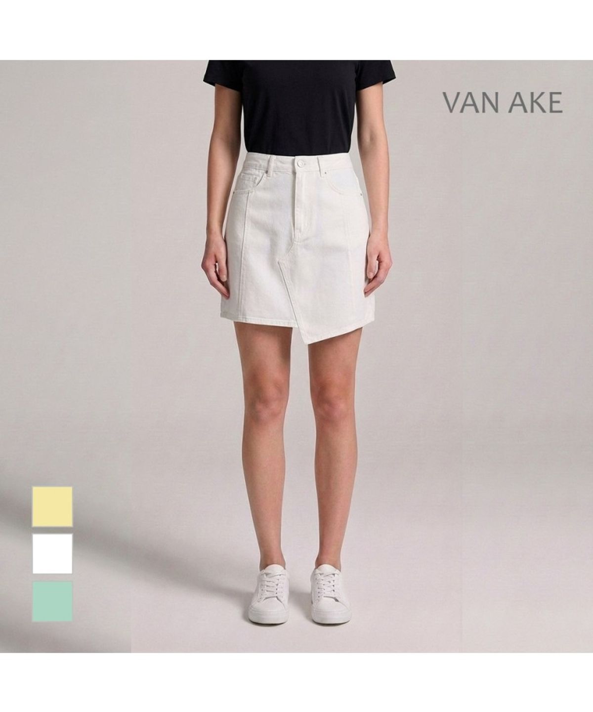반에이크(VANAKE) 밑단언발 컬러스커트_VB35DKM201Z