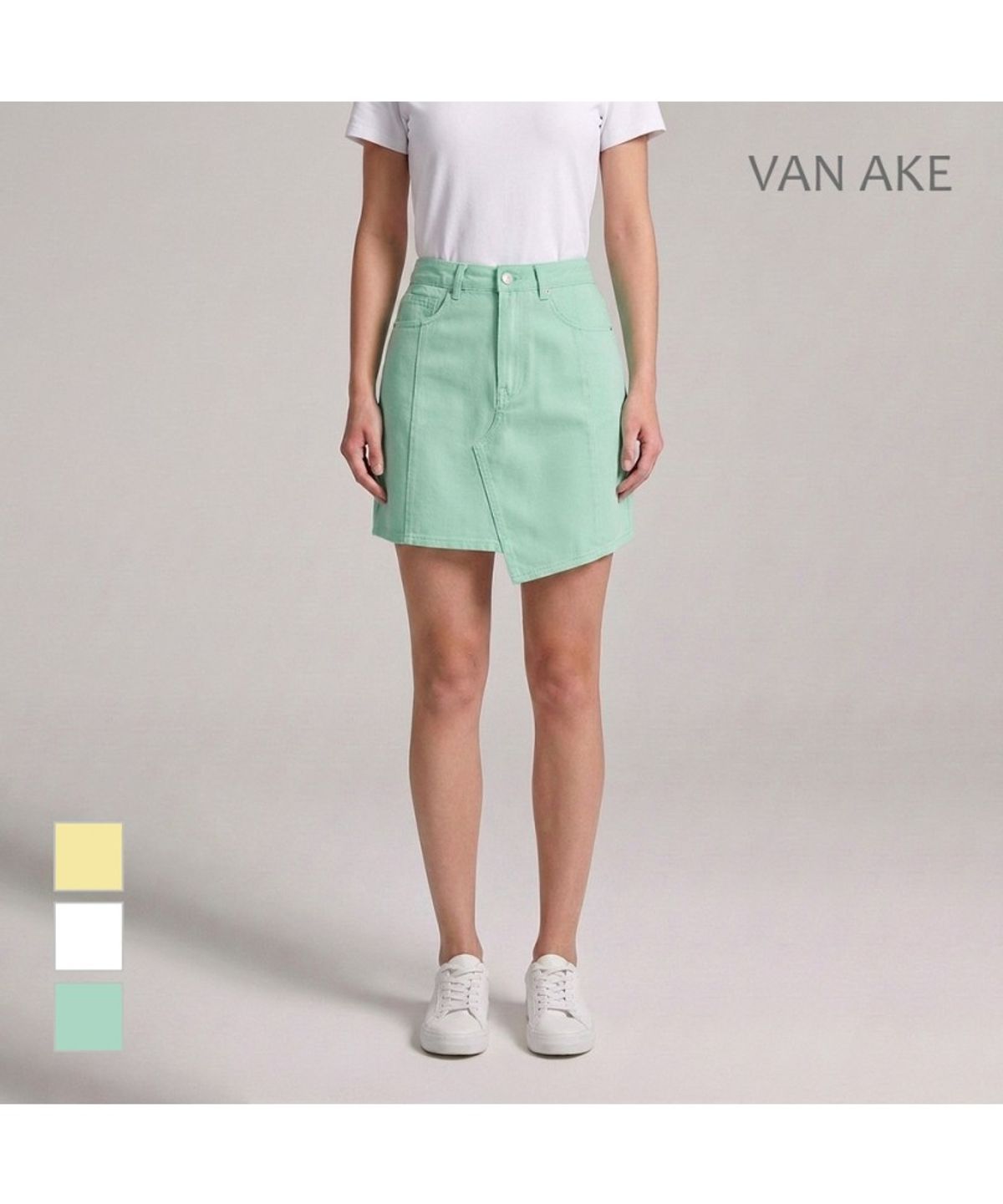 반에이크(VANAKE) 밑단언발 컬러스커트_VB35DKM201Z