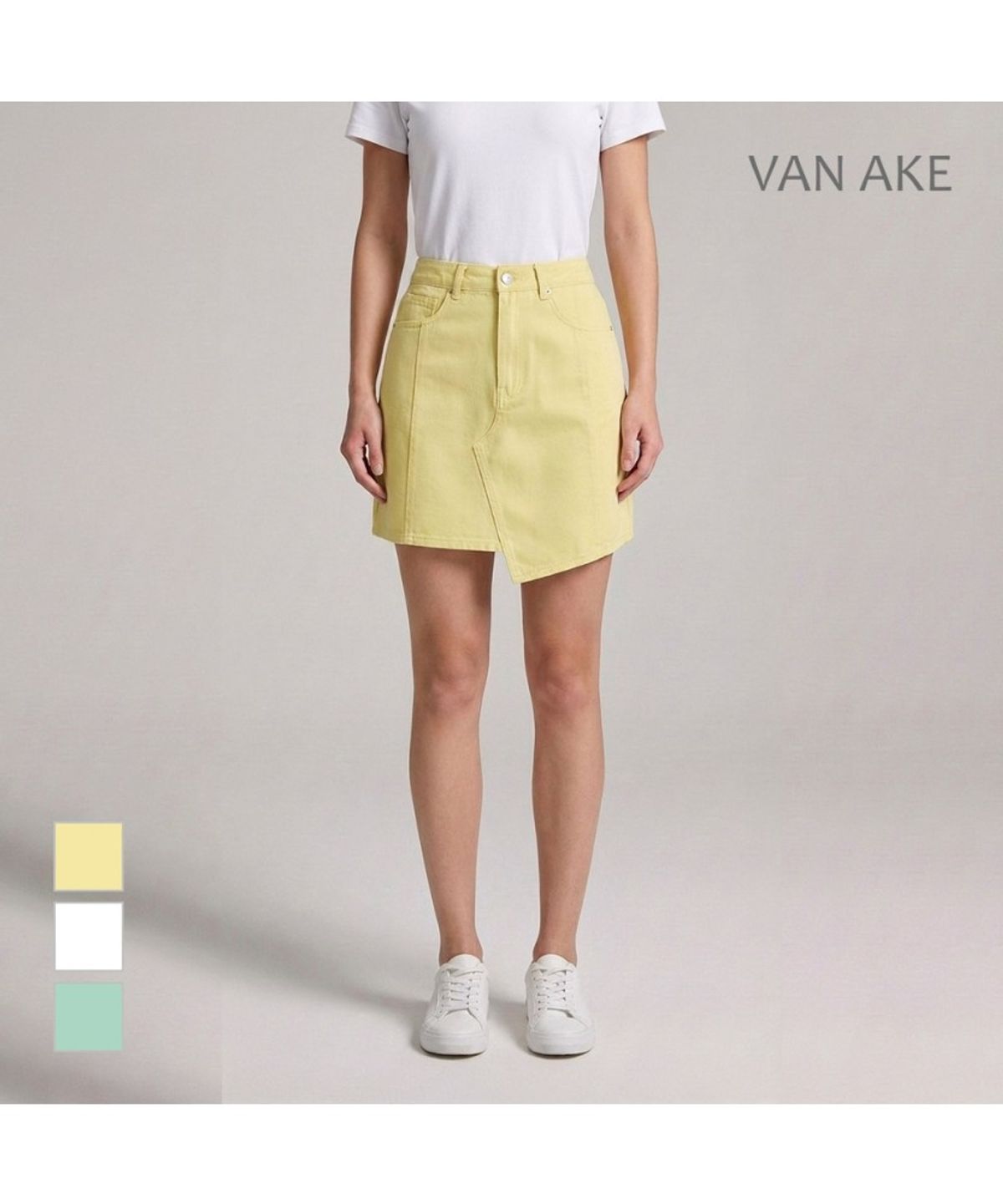 반에이크(VANAKE) 밑단언발 컬러스커트_VB35DKM201Z