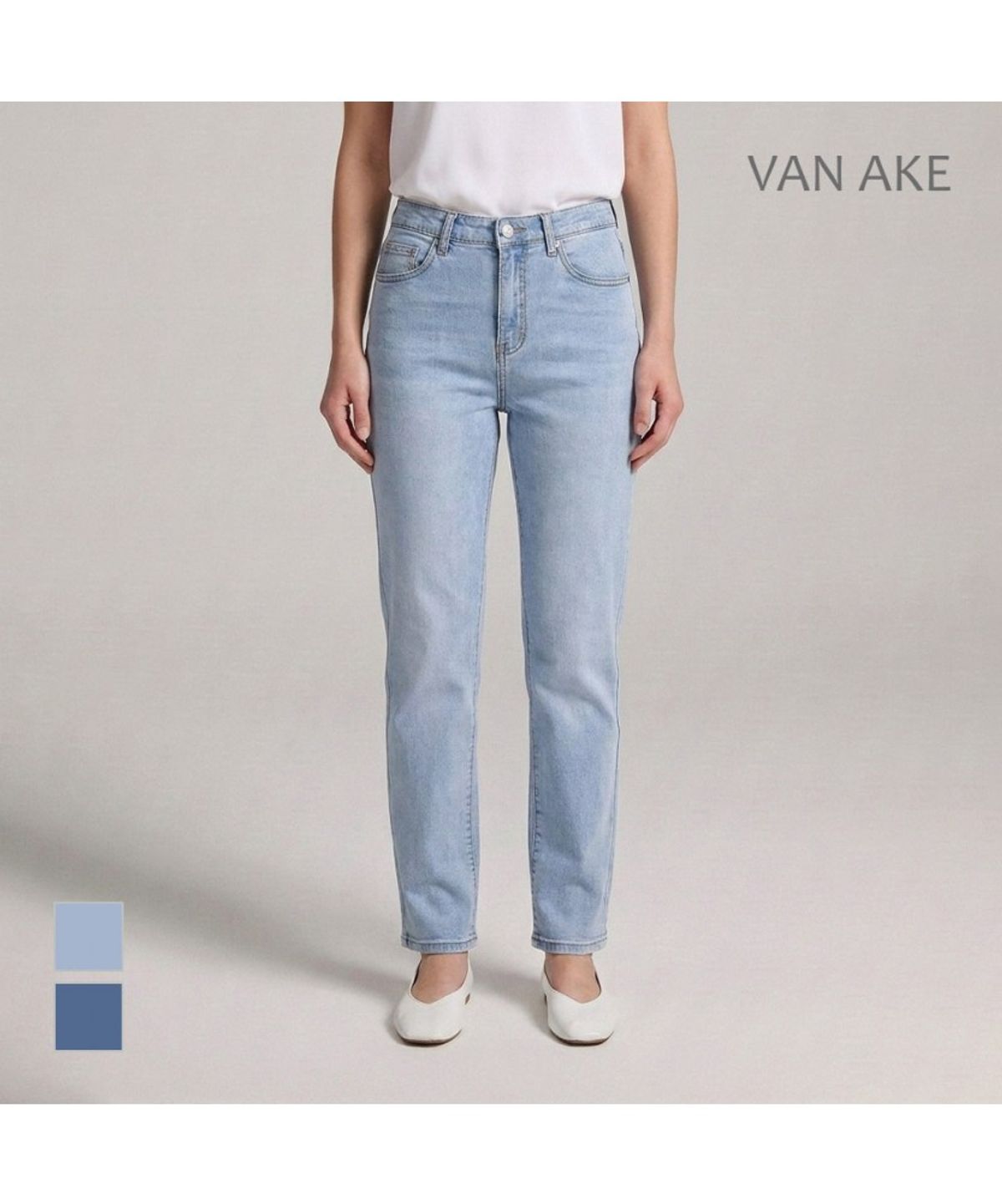 반에이크(VANAKE) 워싱 스판데님팬츠_VB35DLU203B
