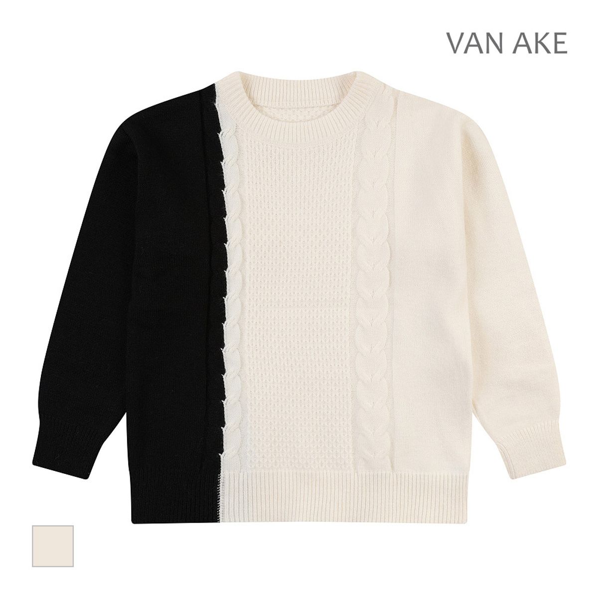 반에이크(VANAKE) 반전배색 니트_VB3ZKTQ410Z