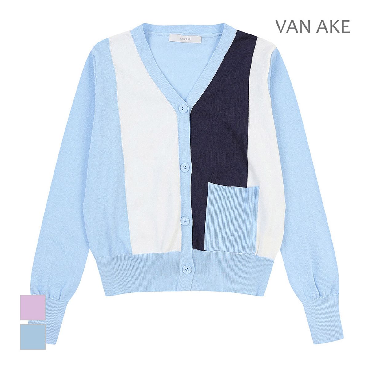 반에이크(VANAKE) 배색포인트 니트가디건_VB35KCM302Z