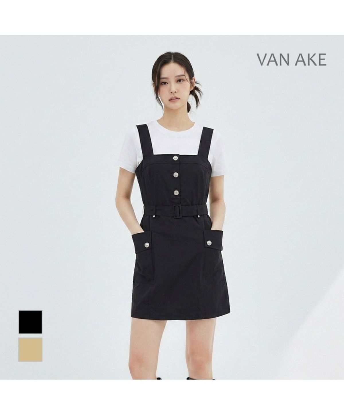 반에이크(VANAKE) 벨티드 뷔스티에원피스_VB35OPMD03A