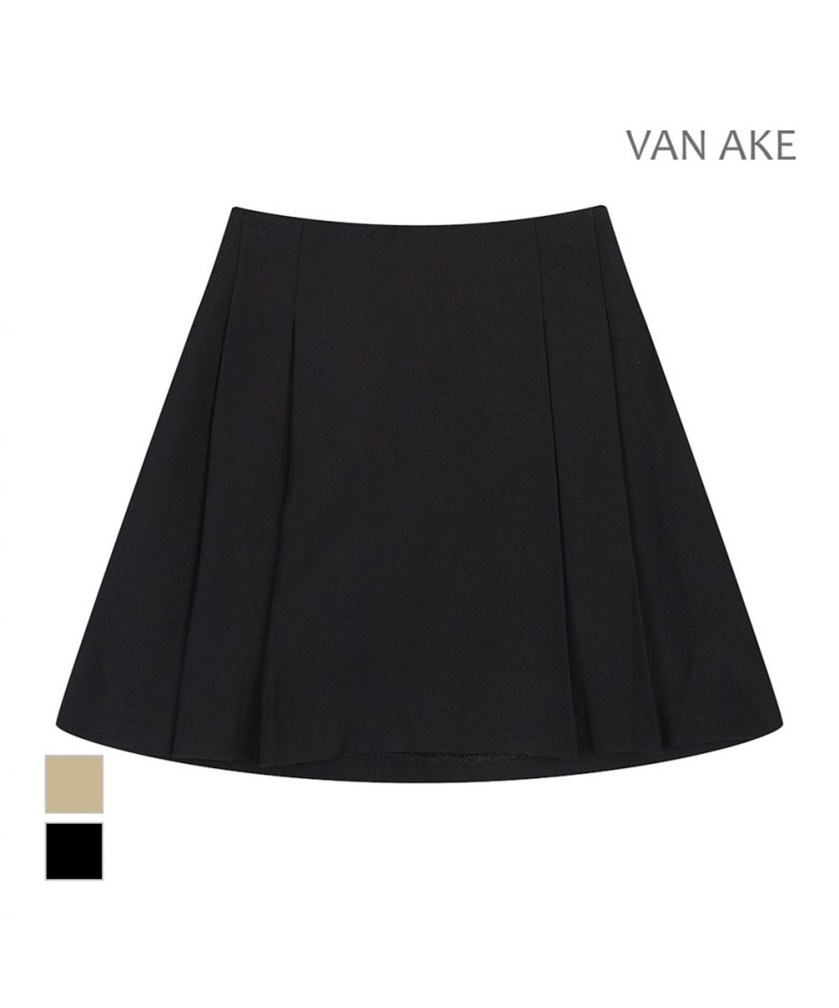 반에이크(VANAKE) 이중핀턱 미니스커트_VB35SKQ302Z