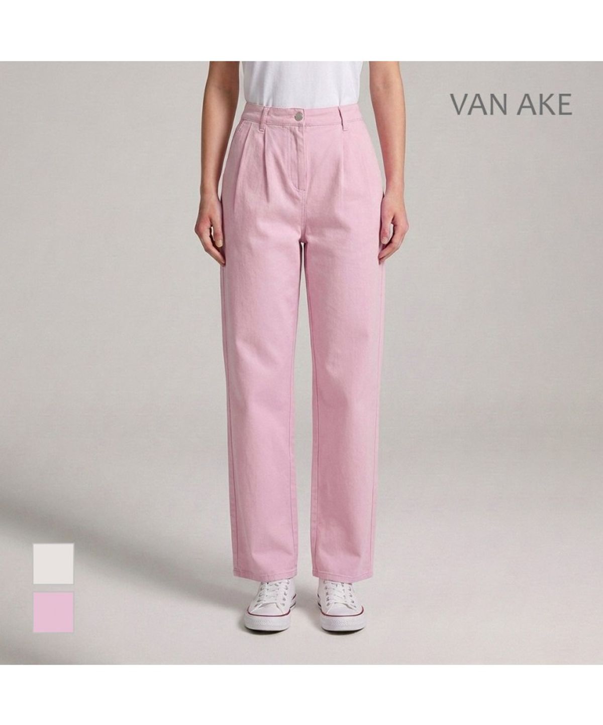 반에이크(VANAKE) 이중핀턱 밴딩팬츠_VB35SLQ318Z