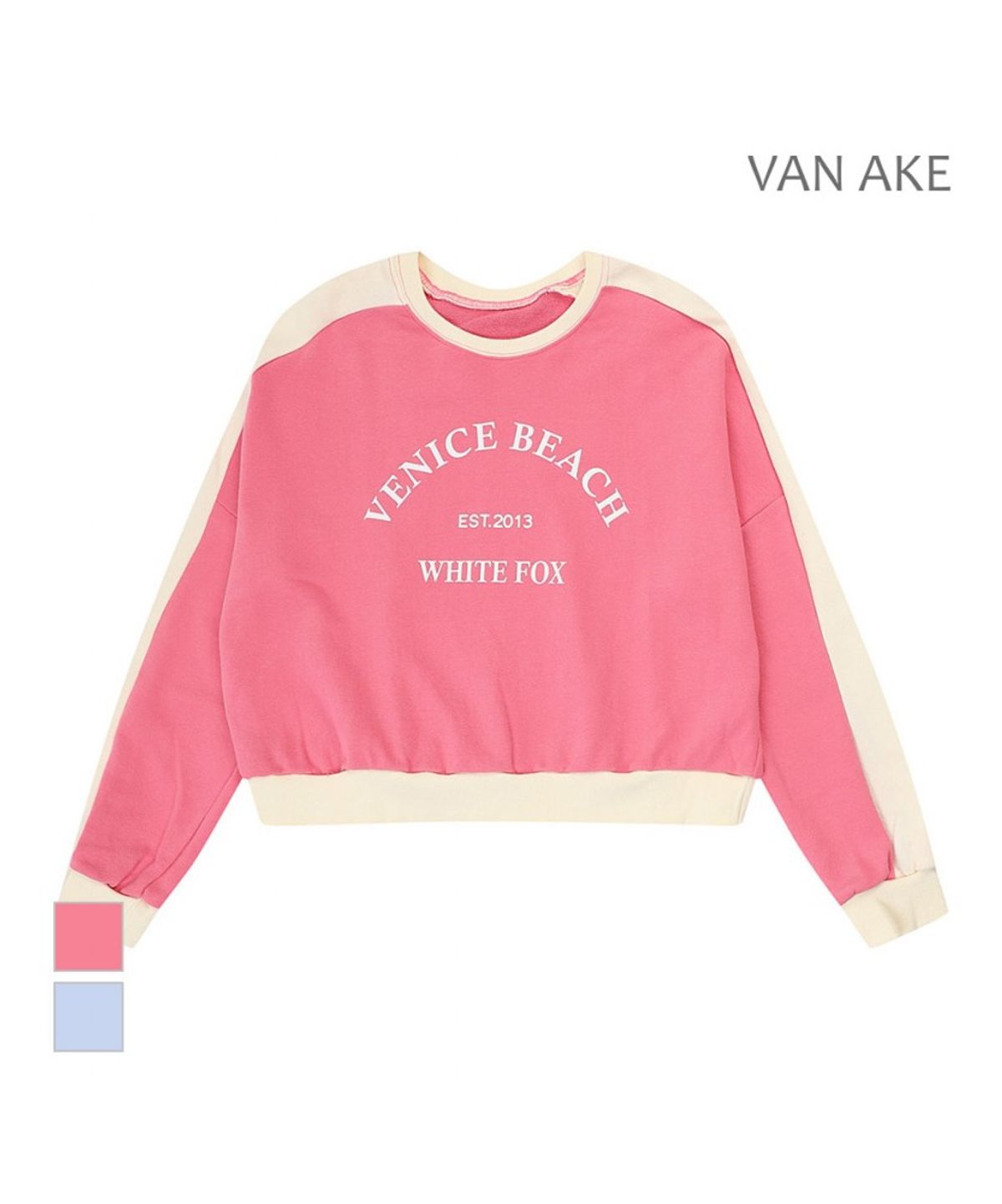 반에이크(VANAKE) 루즈핏 배색 맨투맨 티셔츠_VB35TSQ312Z