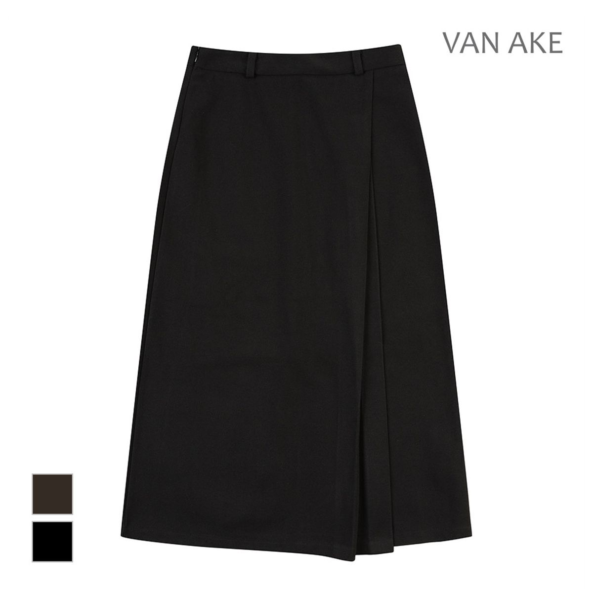 반에이크(VANAKE) 사이드주름 롱스커트_VB3ZSKUG03A